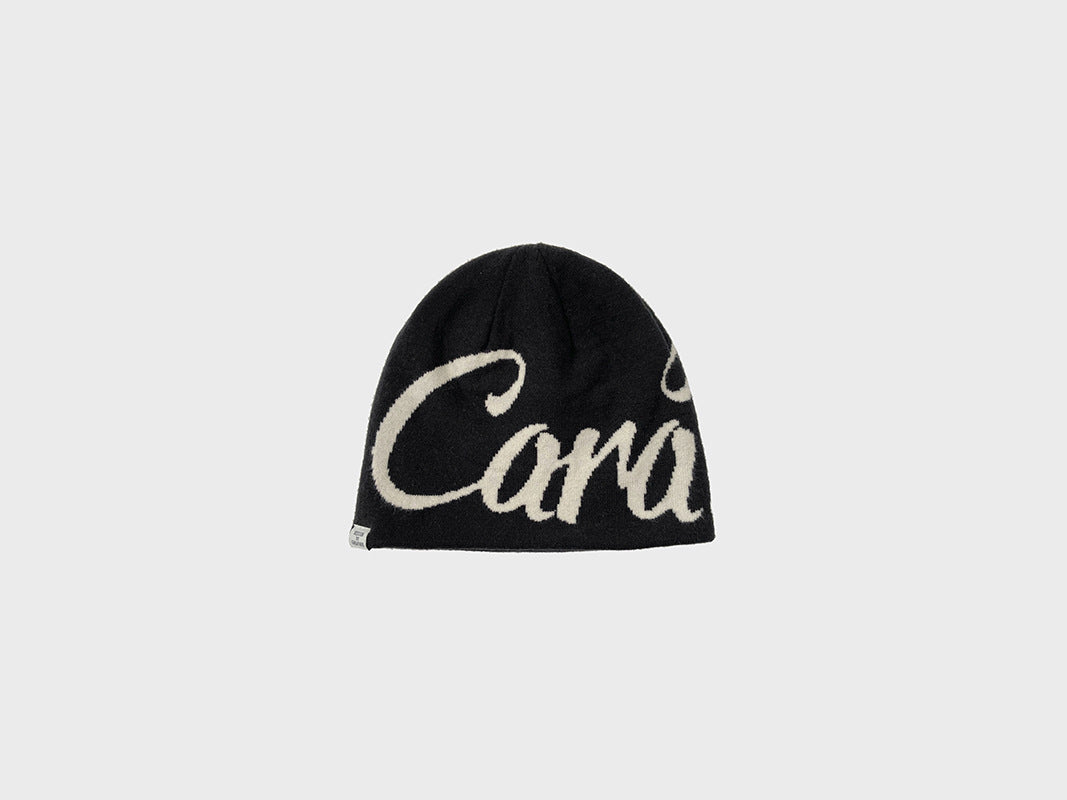 Street Letter Jacquard Double-Sided Knit Beanie
