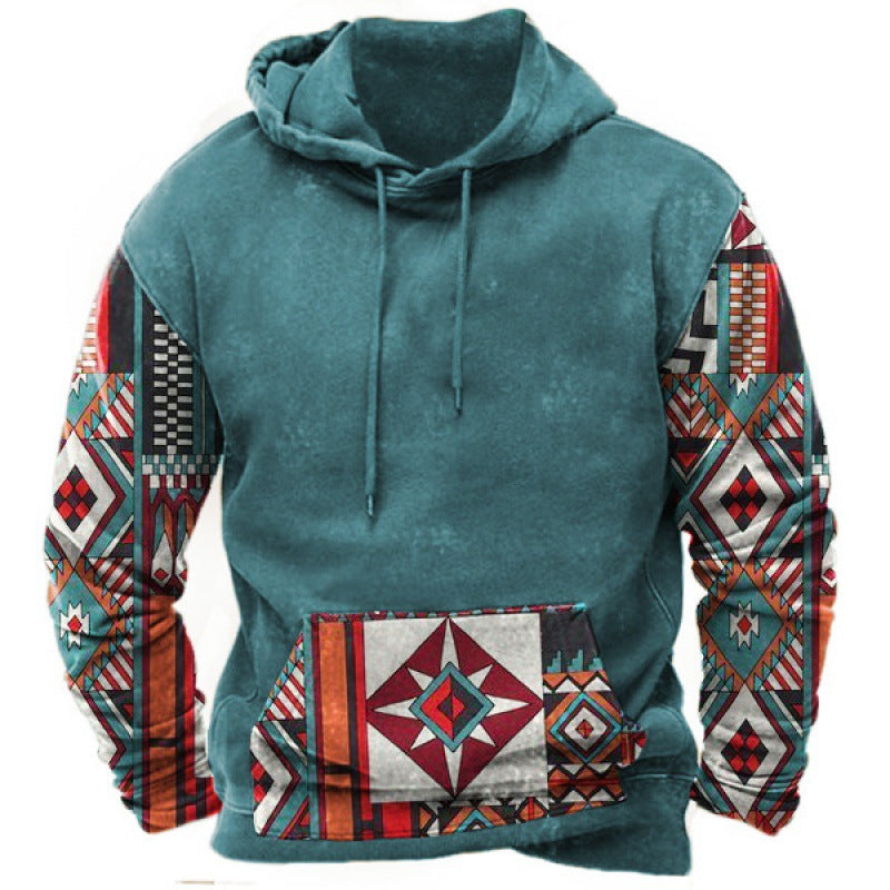 Printed Streetwear Pullover Hoodie