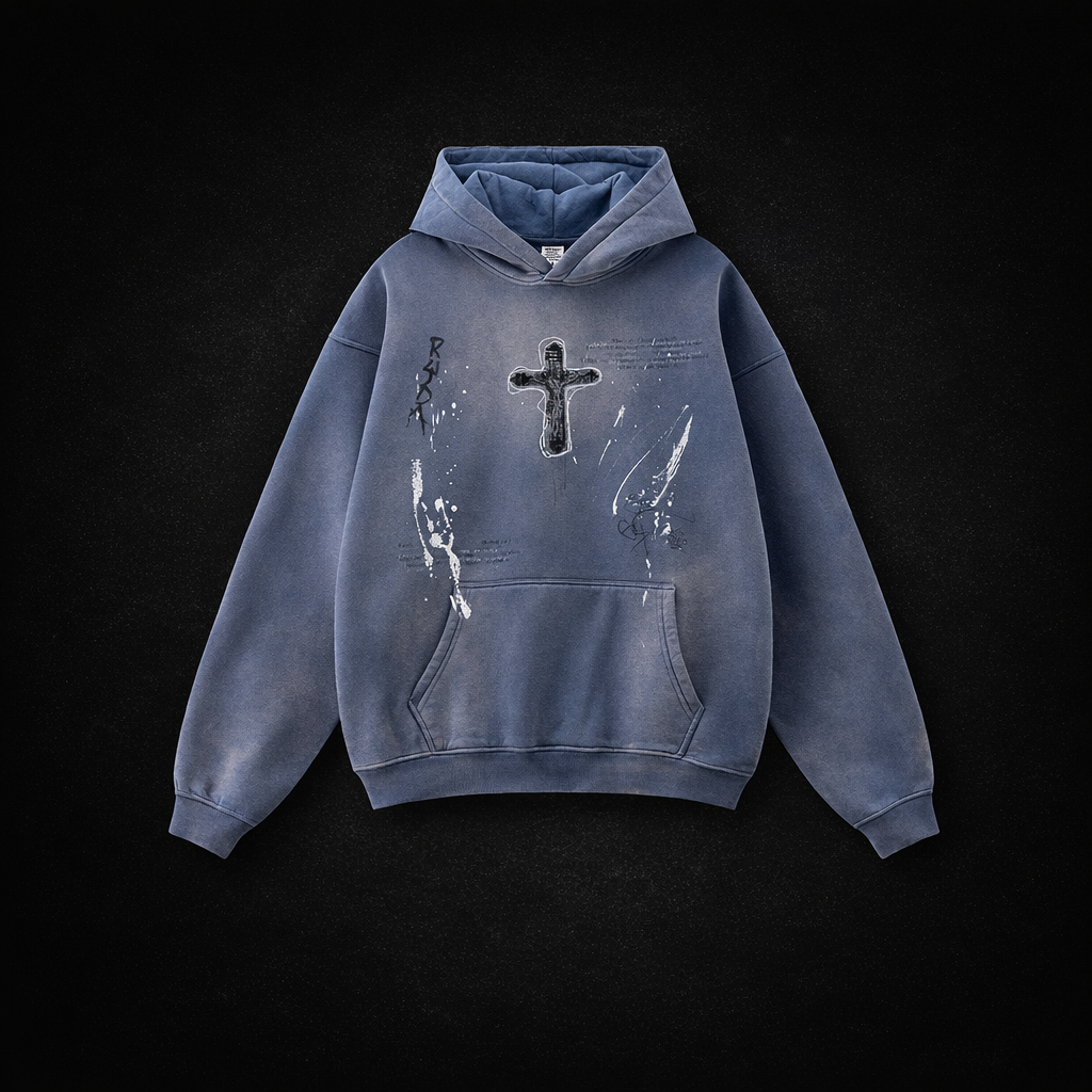 Hand-Painted Streetwear Pullover Hoodie