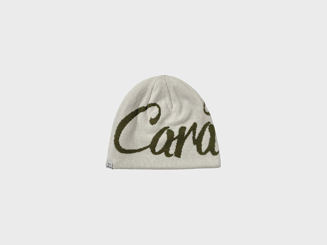 Street Letter Jacquard Double-Sided Knit Beanie