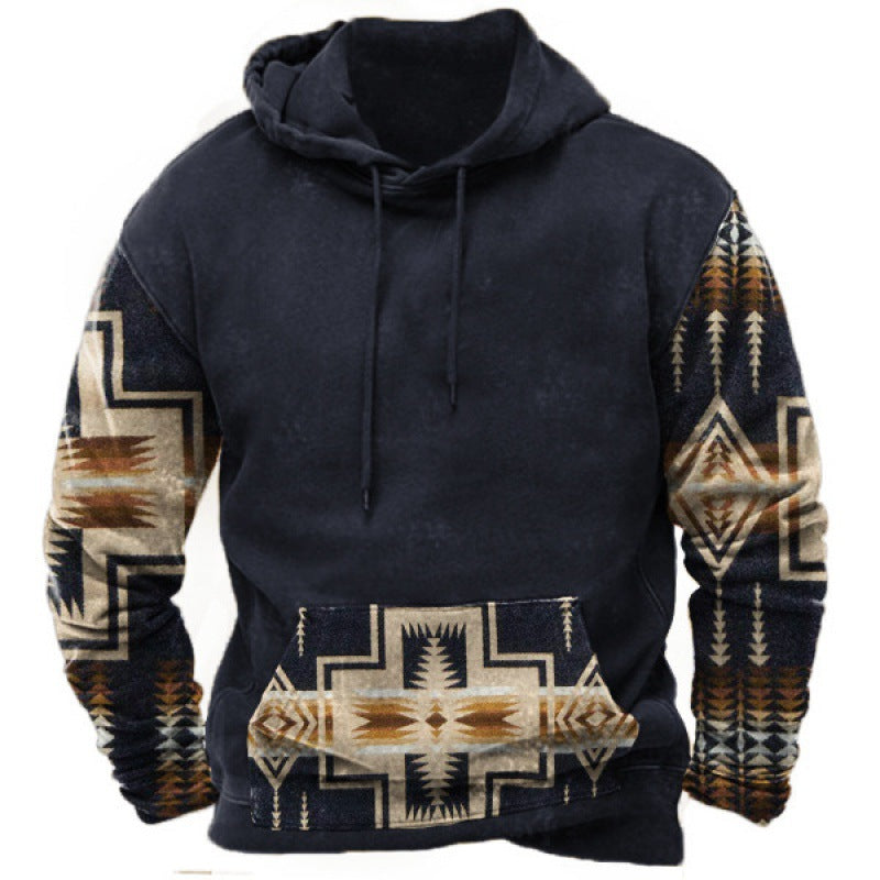 Printed Streetwear Pullover Hoodie