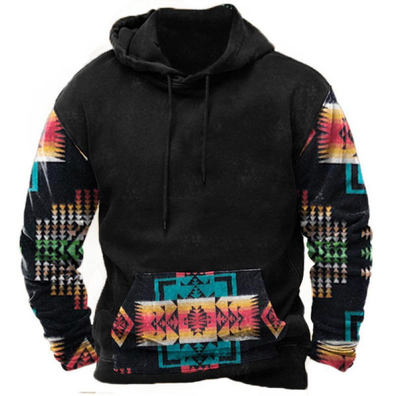 Printed Streetwear Pullover Hoodie